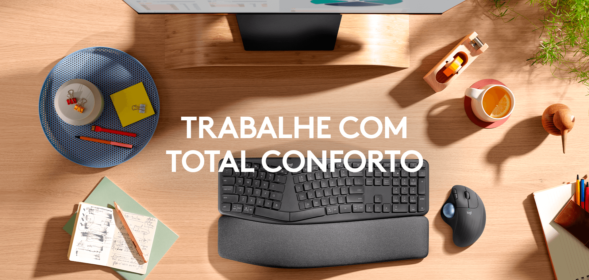 Trabalhe com total conforto com Logitech